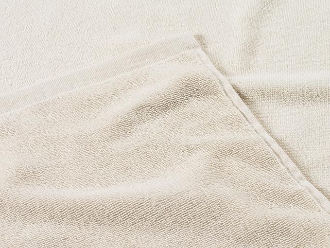 Coyuchi Classic Organic Cotton Terry Bath Towels, Minimalist 4-Piece Towel Set, Undyed, Quick-Dry, Highly Absorbent, Soft, Lightweight, 100% GOTS Certified, 2 Hand Towel, and 2 Bath Towel