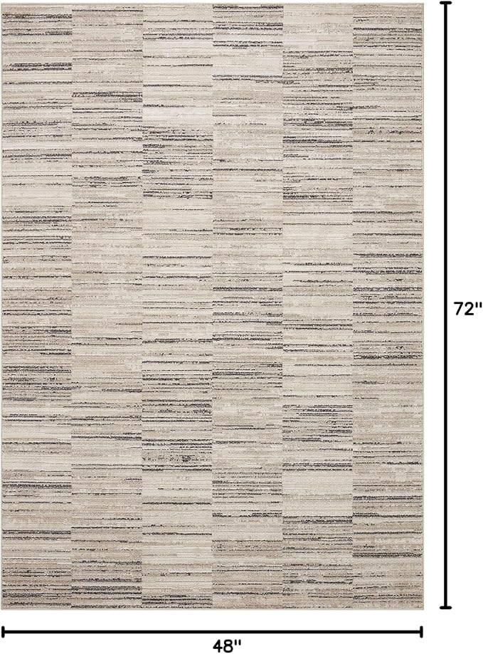 Loloi Darby Collection DAR-01 Charcoal/Sand 4'-0" x 6'-0" Accent Rug