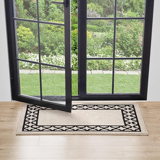 Nautica – Runner Rug | Indoor Runners for Hallways and Entry Rugs| Non-Slip and Non-Skid Entry and Kitchen Door Mat| Machine Washable Entryway Carpet Rugs | 2'2" x 3'9" | Trellis Natural Twist