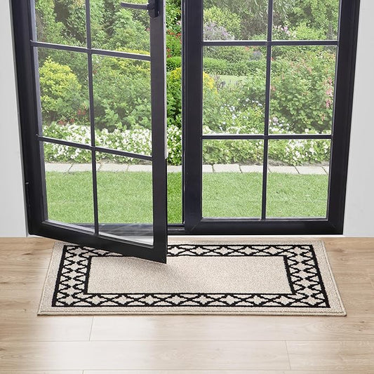 Nautica – Runner Rug | Indoor Runners for Hallways and Entry Rugs| Non-Slip and Non-Skid Entry and Kitchen Door Mat| Machine Washable Entryway Carpet Rugs | 2'2" x 3'9" | Trellis Natural Twist