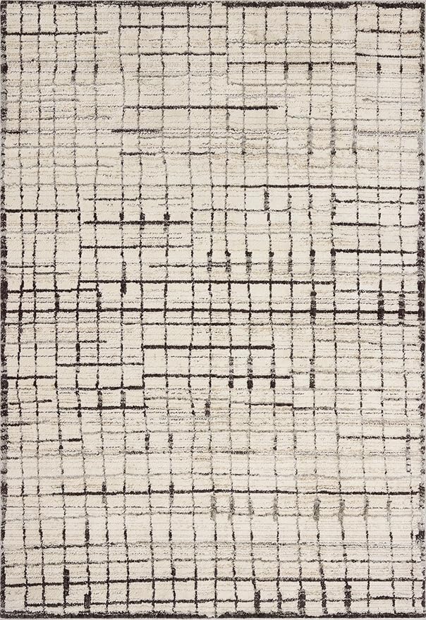 Loloi Jeremiah Brent Bleecker Collection BLE-01 Ivory/Charcoal 2'-7" x 8'-0" Runner Rug