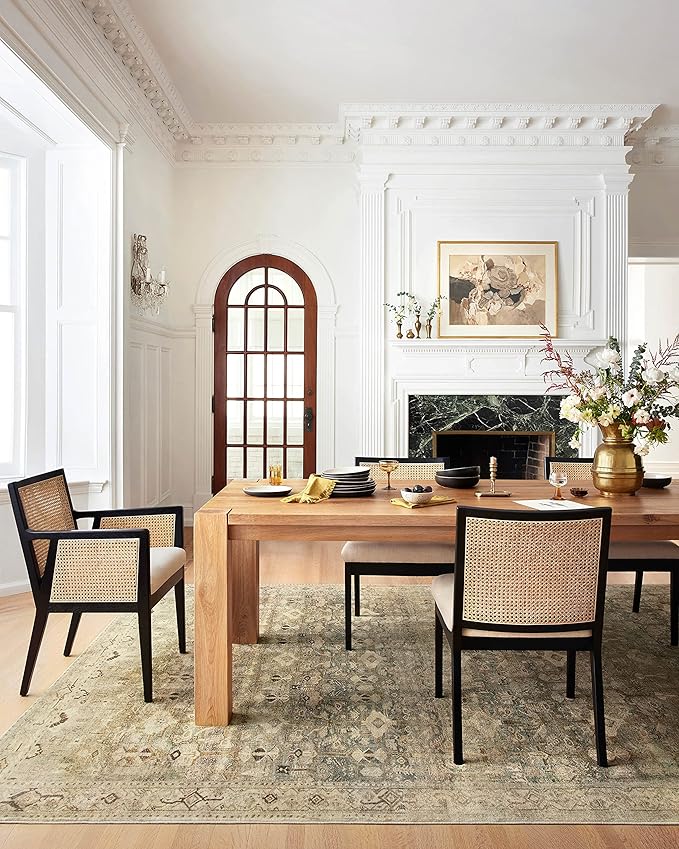 Loloi Margot Collection MAT-04 Antique/Sage 7'-6" x 9'-6" Area Rug feat. CloudPile, No-Shed Easy Clean Large Patterned Area Rug for Living Room, Bedroom, Dining Area