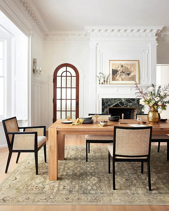 Loloi Margot Collection MAT-04 Antique/Sage 2'-6" x 7'-6" Runner Rug feat. CloudPile, No-Shed Easy Clean Large Patterned Area Rug for Living Room, Bedroom, Dining Area