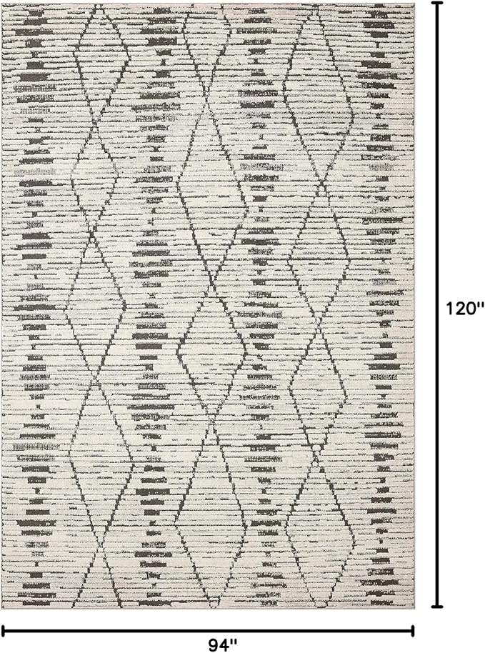 Loloi Kamala Collection KAM-02 Charcoal/Dove 7'-10" x 10' Area Rug
