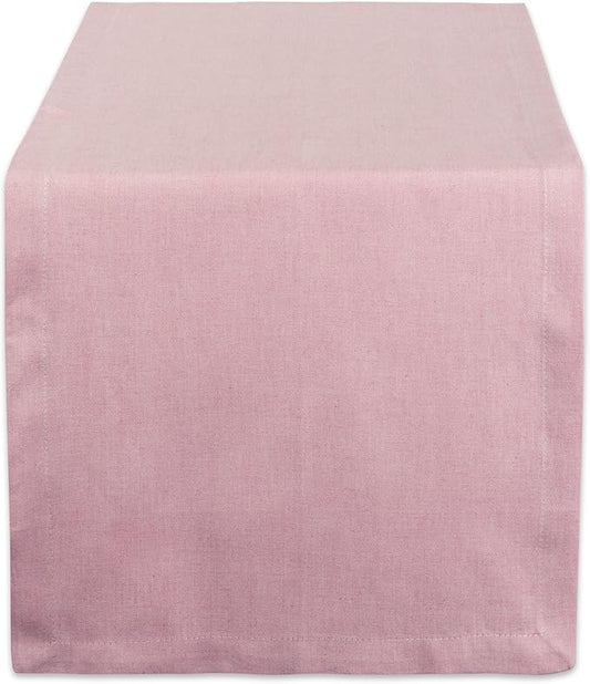 DII Chambray Kitchen, Tabletop Collection, Rose, 14x108 Table Runner