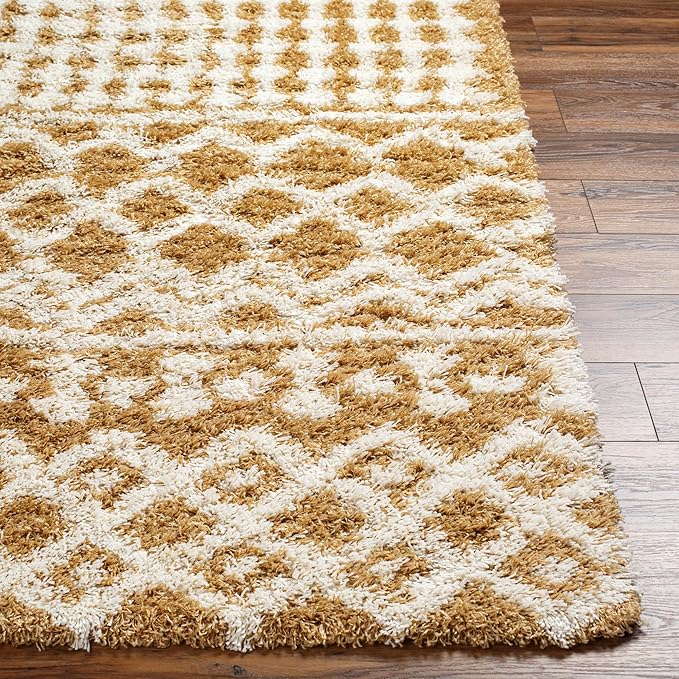 Livabliss Hapsburg Moroccan Shag Runner Area Rug, 2'7" x 7'3", Camel