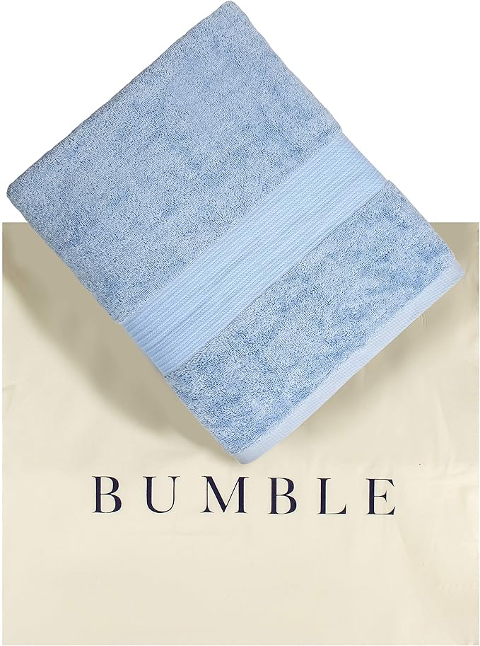 Luxury Oversized Bath Towels | Hotel Quality | Soft & Highly Absorbent |Quick Dry | 650 GSM Bath Sheets| Combed Cotton | Thick & FluffyBathroom Towels | Sky Blue - 4 Pack