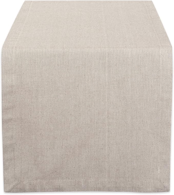 DII Chambray Kitchen, Tabletop Collection, Stone, 14x108 Table Runner