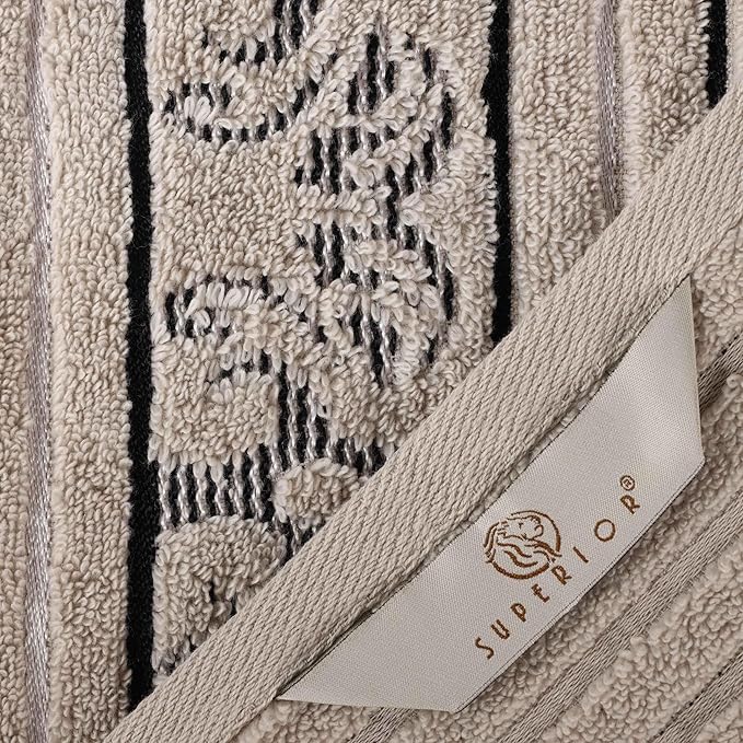 Superior Cotton Bath Sheet Set, Zero Twist, Oversized Large Absorbent Body Towels, Luxury Soft Drying, Shower, Spa, Hotel, Pool, Guest Bathroom, Home Essentials, Assorted Floral Set of 2, Stone