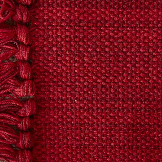 DII Variegated Tabletop Collection, Placemat Set3x19, Tango Red, 6 Piece