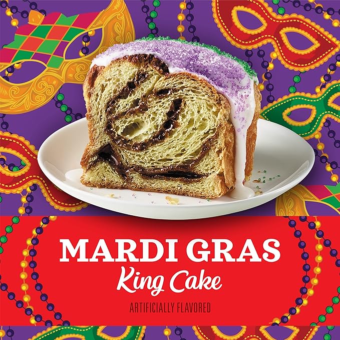 Community Coffee Mardi Gras King Cake Flavored 72 Count Coffee Pods, Medium Roast, Compatible with Keurig 2.0 K-Cup Brewers (Pack of 6, 72 Count)