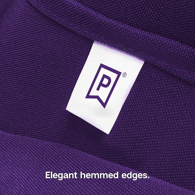 Gee Di Moda Rectangle Tablecloth - 90 x 132 Inch Purple Table Cloth for 6 Foot Tables with Floor-Length Drop - Heavy Duty Washable Fabric for Holiday Party, Dinner, Weddings & Baby Shower