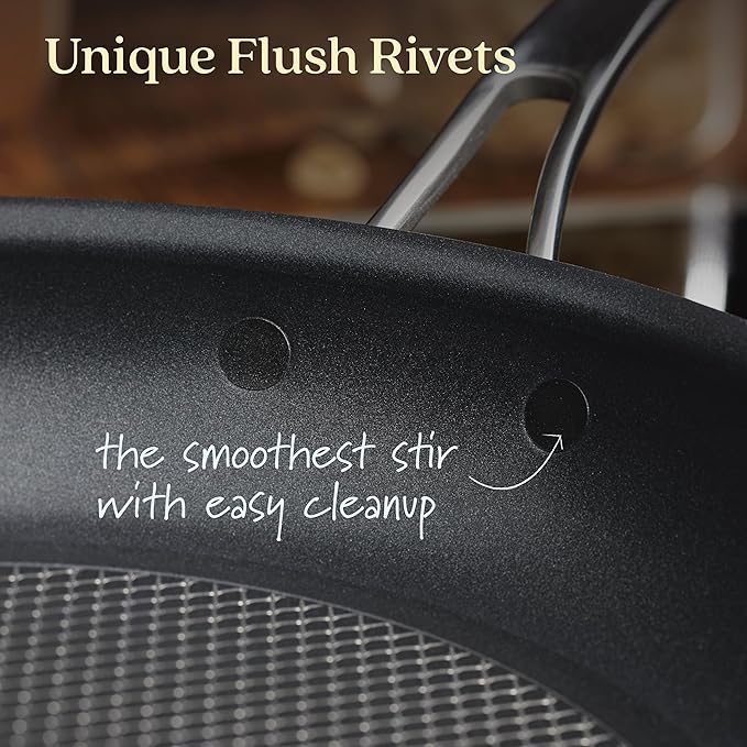 Anolon X Hybrid Nonstick Cookware Frying Pans/Skillet Set, Induction Suitable, 8 Inch, 10 Inch, and 12 Inch - Charcoal Gray