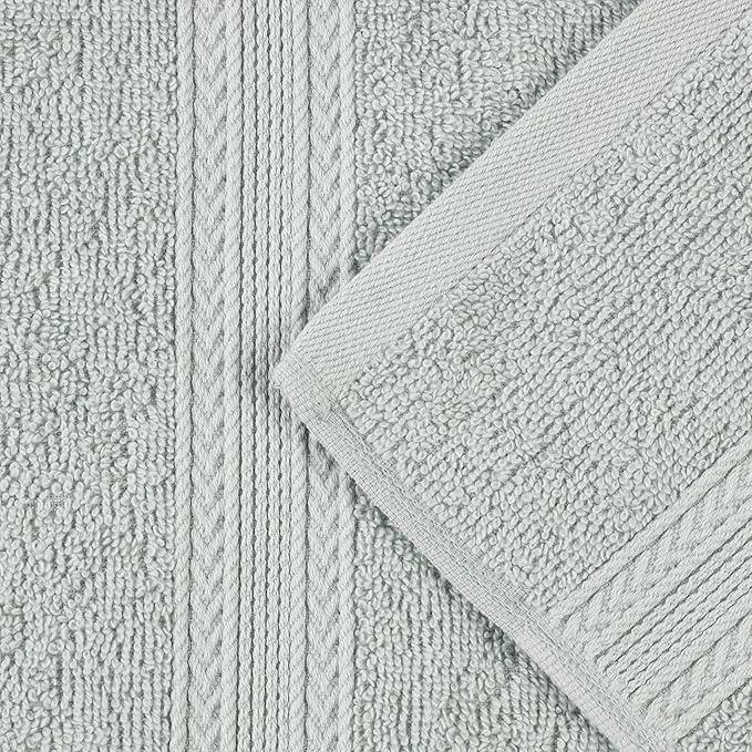 Superior Eco-Friendly Cotton 6-Piece Hand Towel Set, Small Towels for Spa, Resort, Hotel, Guest Bath, Kitchen, Quick Dry, Soft, Bathroom Accessories, Home and Apartment Essentials, Aqua Marine