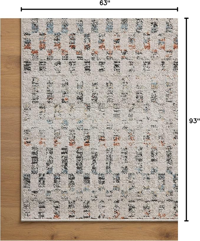 Loloi Kamala Collection KAM-05 Grey/Multi 5'-3" x 7'-9" Area Rug