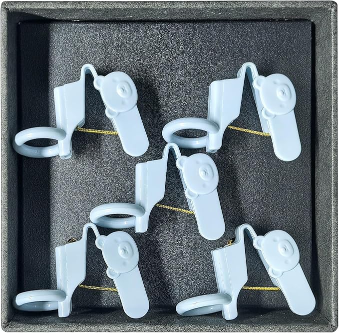 Chopsticks Helper, 5 set Light Blue Holders for 0.276-inch Diameter Chopsticks,Training for kids and Adults,Gift Box Set