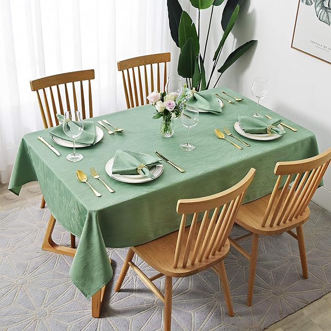 maxmill Jacquard Cloth Napkins 20 x 20 Inch Swirl Pattern Soft Comfortable and Luxury Serviette for Family Dinners Weddings Parties and Banquets Set of 4 Pieces Sage Green