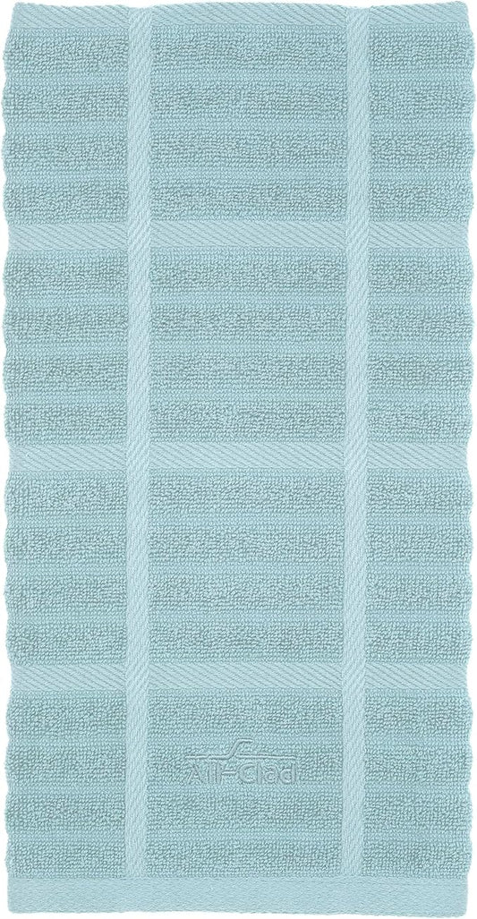 All-Clad Solid Kitchen Towel: Highly Absorbent - 100% Cotton, 17"x30" Towel for Cleaning & Drying Dishes, Glassware, or Countertops, 1-Pack, Rainfall