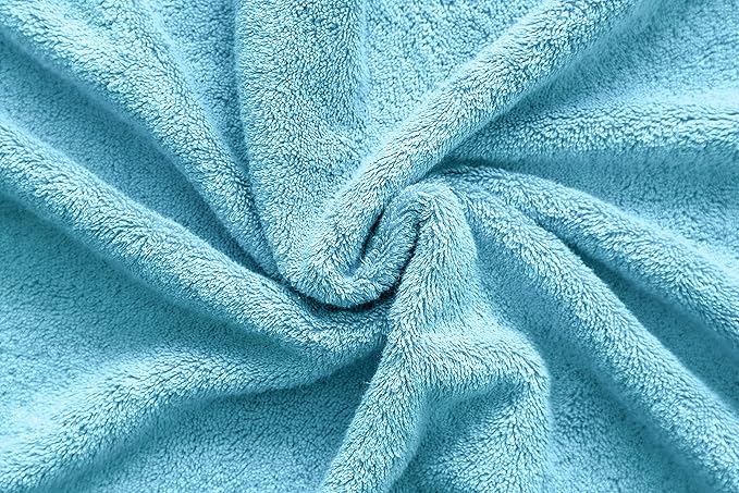 American Veteran Towel, Hand Towels for Bathroom Set of 4, 100% Cotton Turkish Hand Towel Sets, Soft Hand Face Towels, Sky Blue Hand Towels