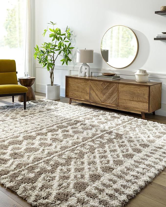 Livabliss Hapsburg Moroccan Shag Area Rug,7'10" x 10'3",Medium Brown