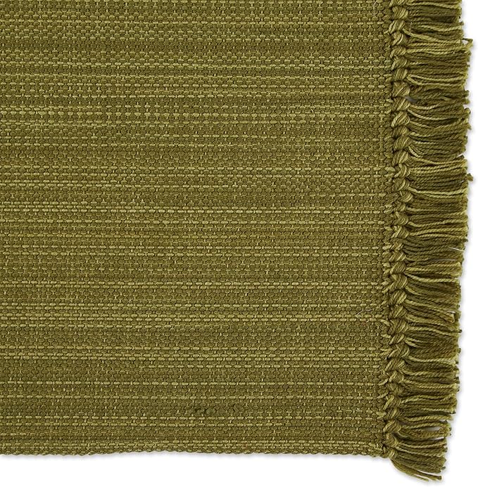 DII Variegated Tabletop Collection, Placemat Set3x19, Olive Green, 6 Piece