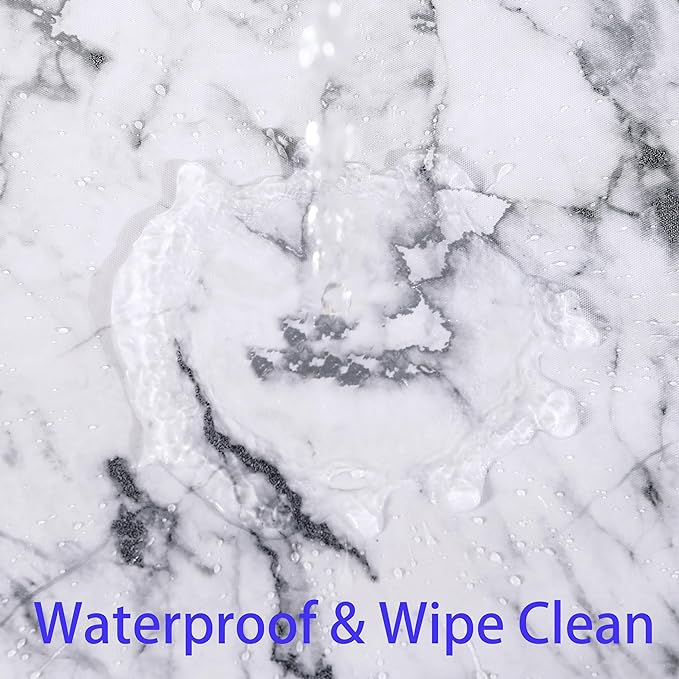 Walrus Heavy Duty Vinyl Tablecloth with Flannel Backing Waterproof Oil-Proof Plastic Table Cloth Stain-Resistant Wipeable Rectangle or Square Table Cover for Indoor and Outdoor (Marble, 54X54 Inch)