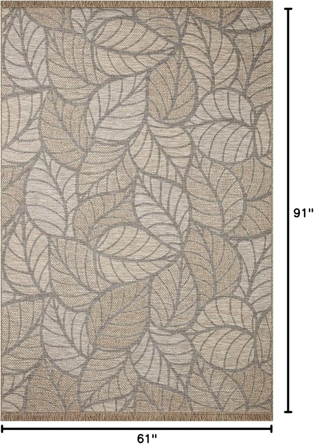 Loloi Dawn Collection Indoor/Outdoor DAW-05 Taupe 5'-1" x 7'-7" Area Rug
