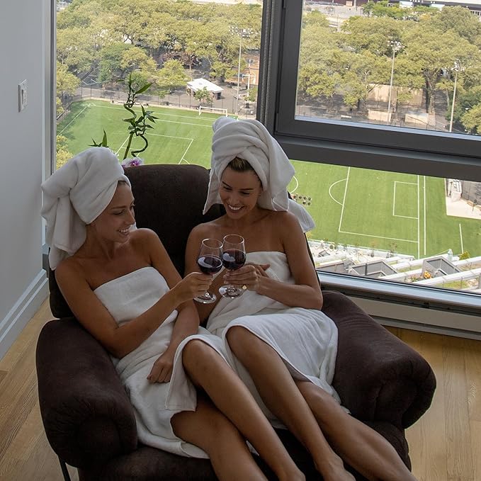 Mosobam Luxury Turkish Bath Towels 30X58 White Oversize 700 GSM Bamboo Viscose & Aegean Turkish Combed Cotton