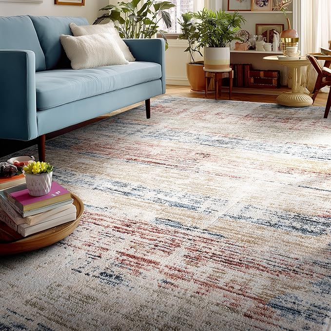 Well Woven Indira Mirage Vintage Abstract Multi 8x10 (7'10" x 9'10") Area Rug | Heritage-Inspired, Soft & Durable, Easy to Clean for Living Room, Bedroom, Dining Room