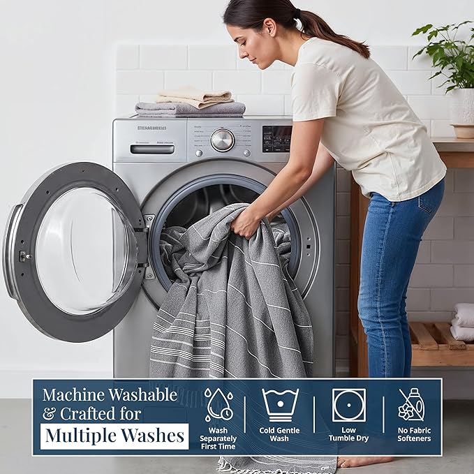 LANE LINEN Beach Blanket – Sand-Free, Extra-Large Picnic Mat, Quick-Dry, Pre-Washed Design (82"x82"), Beach Essentials for Family Picnics and Poolside Relaxation, Machine Washable – Smoky Black