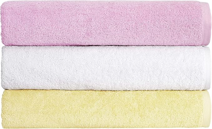 SALBAKOS 100% Turkish Cotton Jumbo Bath Sheet Towel Oversized 40x80 inch | Premium Hotel & Spa Quality, Soft, Absorbent, XL Bath Towels | Made in Turkey (Pack of 1, Yellow, Jumbo Bath Sheet)