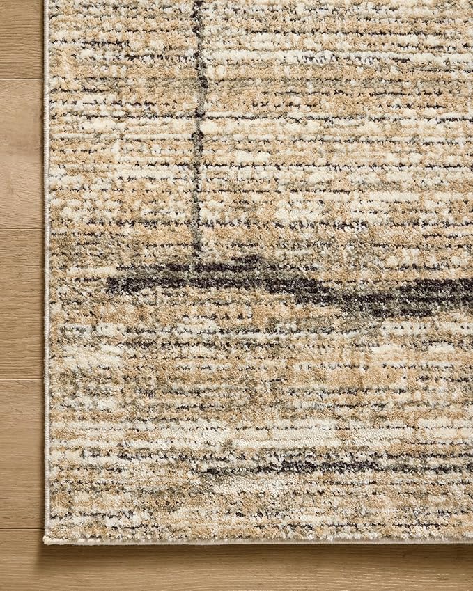 Loloi Jeremiah Brent Bleecker Collection BLE-05 Natural/Charcoal 5'-3" x 7'-6" Area Rug