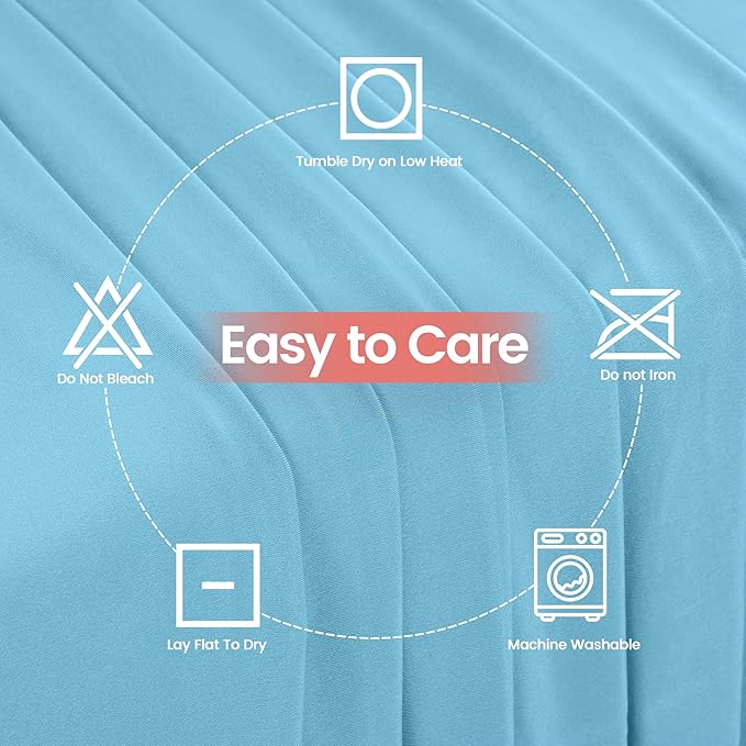 Utopia Kitchen 6FT Spandex Tablecloth [1 Pack, Blue Mist] 200 GSM Stretch, Fitted, Washable and Wrinkle Resistant Table Cloth Rectangle Cover for Trade Shows, Wedding, Parties [72Lx30Wx30H Inch]