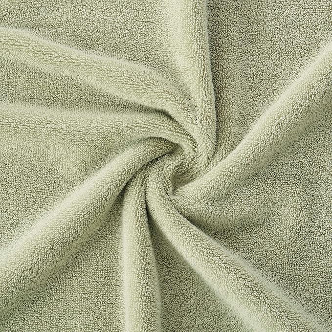 COZYART Sage Green Hand Towels for Bathroom 4 Pcs, 13x30 Cotton Guest Hands Towel Set Super Soft Absorbent Durable 650 GSM for Daily Use