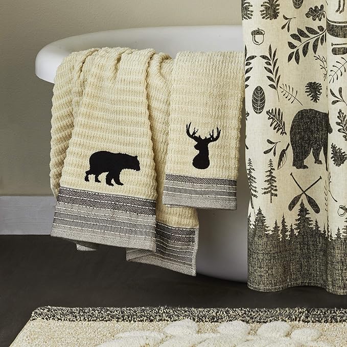 SKL Home by Saturday Knight Ltd. Aspen Lodge Hand Towel (2-Pack),Wheat