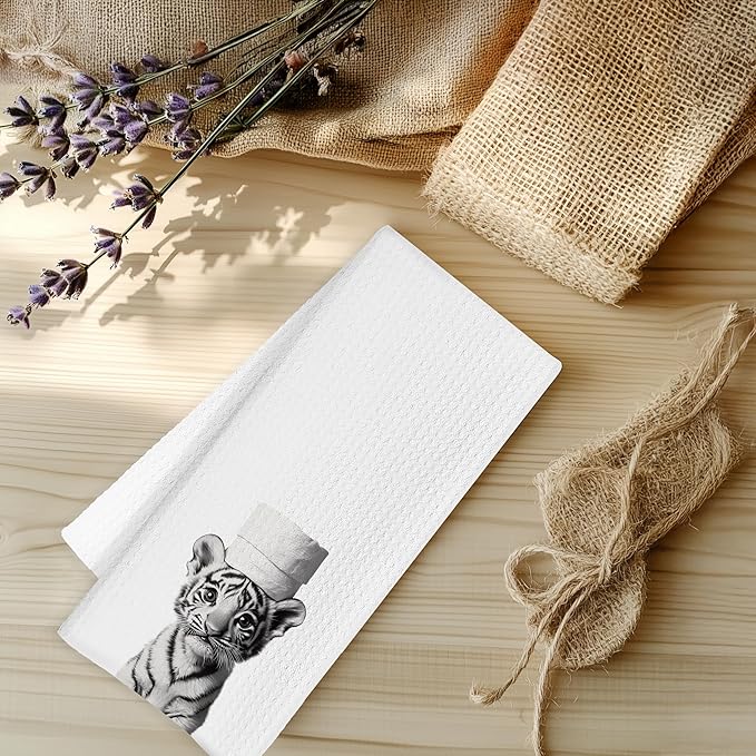 Tiger Hand Towels for Bathroom, Tigers Bathroom Hand Towels, Funny Hand Towels, Tiger Bathroom Decor, Tiger Gifts for Women Tiger Lovers, 16x24 Inch