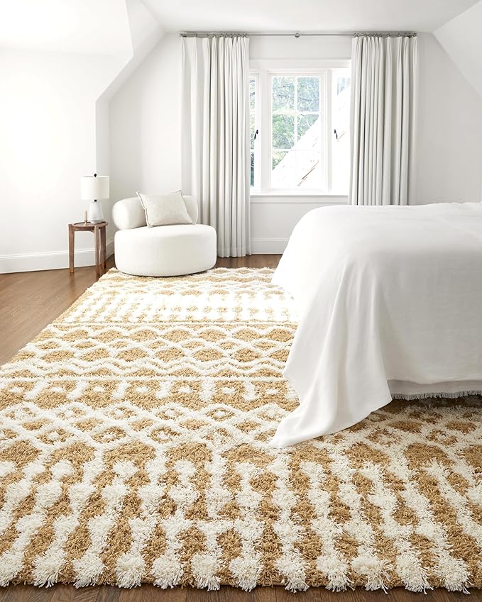 Livabliss Hapsburg Moroccan Shag Area Rug,7'10" x 10'3",Camel