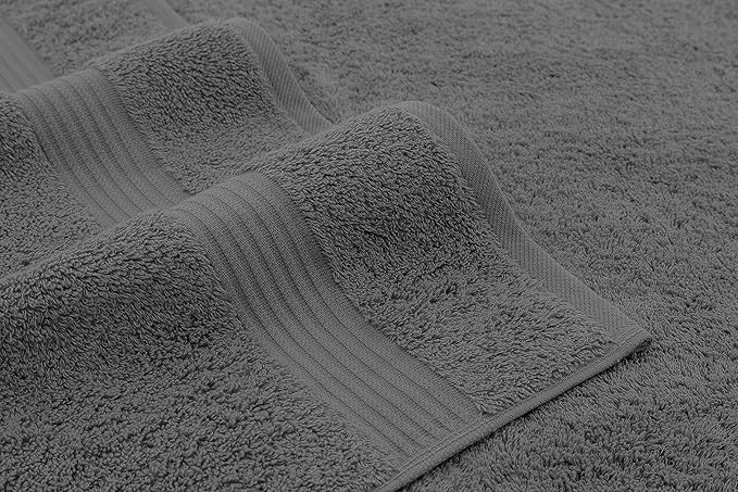 American Veteran Towel, Hand Towels for Bathroom Set of 4, 100% Cotton Turkish Hand Towel Sets, Soft Hand Face Towels, Dark Gray Hand Towels