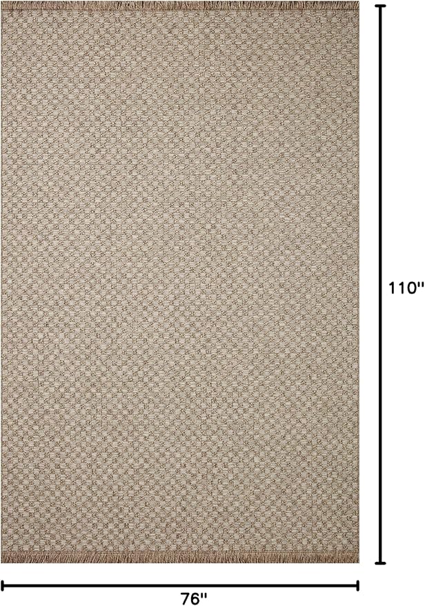 Loloi Dawn Collection Indoor/Outdoor DAW-02 Tan 6'-4" x 9'-2" Area Rug