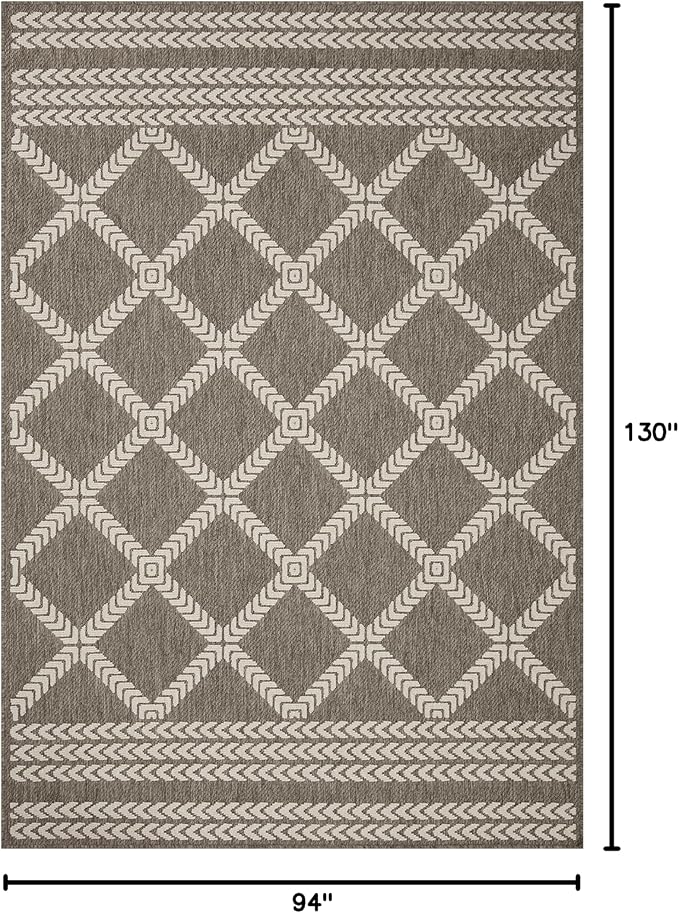 Loloi Rainier Collection RAI-05 Natural/Ivory 7'-10" x 10'-10" Area Rug