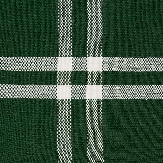 Pre de Provence French Stripe Dining Table Collection Farmhouse Style Tablecloth, 52x52 Inches, Balsam Green