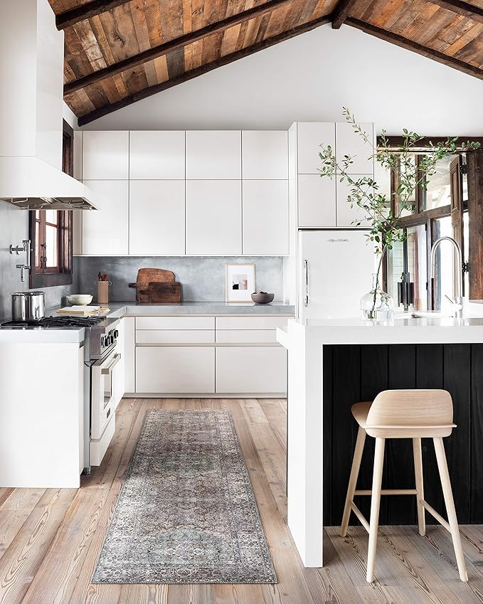 Loloi Layla Collection LAY-06 Taupe/Stone 2'-3" x 3'-9" .13" Thick Accent Rug, Soft, Durable, Vintage Inspired, Distressed, Low Pile, Non-Shedding, Easy Clean, Printed, Living Room Rug