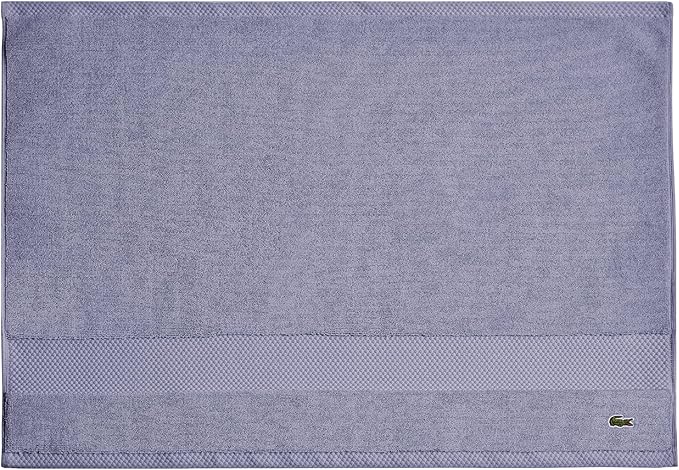 Lacoste Heritage 100% Supima Cotton Tub Mat, Light Denim, 21" x 31" – Highly Absorbent & Quick Drying, Premium Super Soft Bath Towel, Bathroom Essential, Gift for All Occasions, Machine Washable
