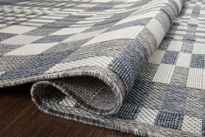 Loloi Rainier Collection RAI-04 Ivory/Denim 2'-2" x 3'-9" Accent Rug