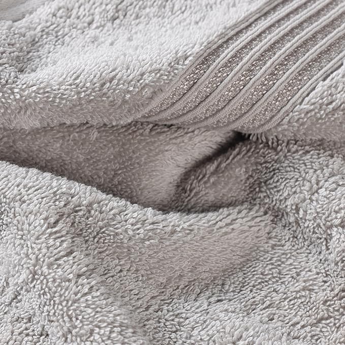 Superior Egyptian Cotton 10-Piece Face Towel Set , Small Towels For Facial, Spa, Quick Dry, Absorbent Towels, Bathroom Accessories, Guest Bath, Home Essentials, Washcloth, Airbnb, Silver