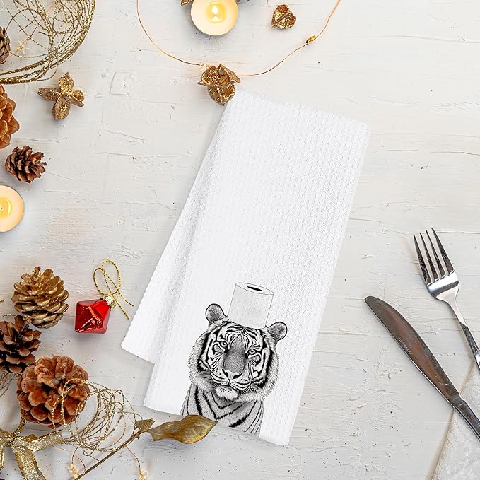 Tiger Bathroom Hand Towels, Tigers Hand Towels for Bathroom, Funny Tiger Bathroom Decor, Tiger Gifts for Women Tiger Lovers, 16x24 Inch