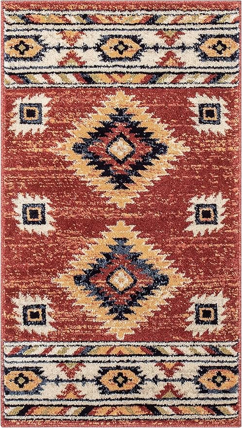 Well Woven Tulsa Lea Crimson Traditional Southwestern Tribal 2x4 (2'3" x 3'11") Area Rug