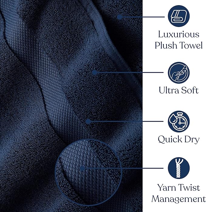 Delara Organic Cotton Luxuriously Plush Bath Sheet | GOTS & Oeko-TEX Certified | Premium Hotel Quality Towels | Feather Touch Technology| 650 GSM Long Staple|Soft, Quick Dry & Ultra-Absorbent 36"x70"