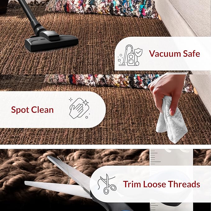 Nuloom Daniela Chocolate, 4' x 6', Handmade, Jute, Tassel, Soft and Textured, High Traffic, Stain Resistant, Easy Clean, Durable Area Rug for Bedroom, Living Room, Dining Space, Foyer, Entryway