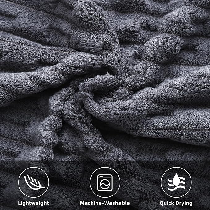 30X60 Inches Regular Bath Towels Sets of 6 for Bathroom Super Soft Quick Dry 2 Bath Towels 2 Hand Towels 2 Washcloth Towels Microfiber Shower (Charcoal Grey, 6 Piece)